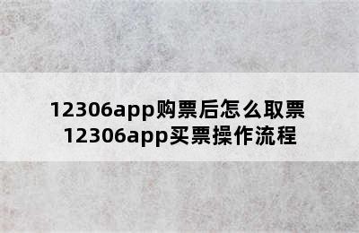 12306app购票后怎么取票 12306app买票操作流程